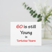 60 Tortoise Years Postkarte (Stehend Vorderseite)