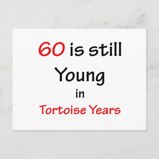 60 Tortoise Years Postkarte (Vorderseite)
