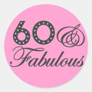 60 u. fabelhaftes! runder aufkleber