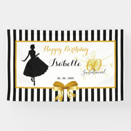 60 u. SENSATIONELLER Geburtstags-schwarzes/weißes Banner