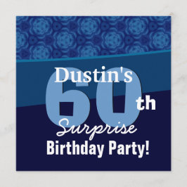 60. Überraschung Geburtstag der Blue G433 Einladung