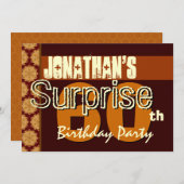 60. Überraschung Geburtstag Gold Einladung (Vorne/Hinten)