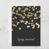 60. Überraschung Geburtstag Gold Foil Confetti Einladung (Rückseite)