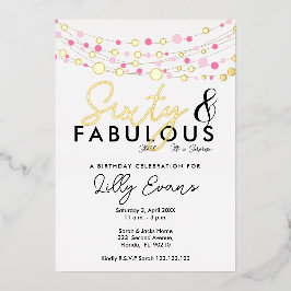 60. Überraschung Geburtstagsfeier Einladung elegan