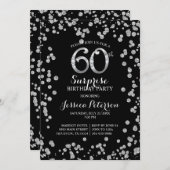 60. Überraschung Geburtstagsparty Einladung (Vorne/Hinten)