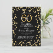 60. Überraschung Geburtstagsparty Einladung (Stehend Vorderseite)