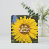 60. Überraschung Geburtstagsparty Sonnenblumen Ein Einladung (Stehend Vorderseite)