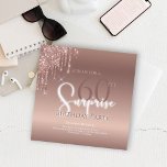 60. Überraschung Glitzer Pink Geburtstagsparty Einladung<br><div class="desc">Feiern Sie mit dieser glamourösen Glitzer-Geburtstagseinladung groß!</div>