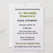 60. ÜBERRASCHUNG Limone Geburtstagsparty Metallic Einladung (Rückseite)