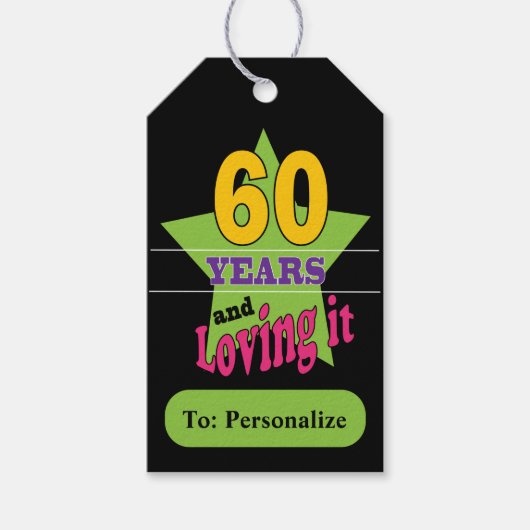 60 und es lieben geschenkanhänger (Vorderseite)