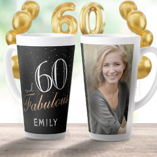60 und Fabelhaft Elegant Schwarz 60. Geburtstag Fo Milchtasse