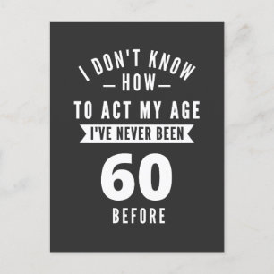 60 und Fabelhaft / Herzlichen Glückwunsch zum 60.  Postkarte