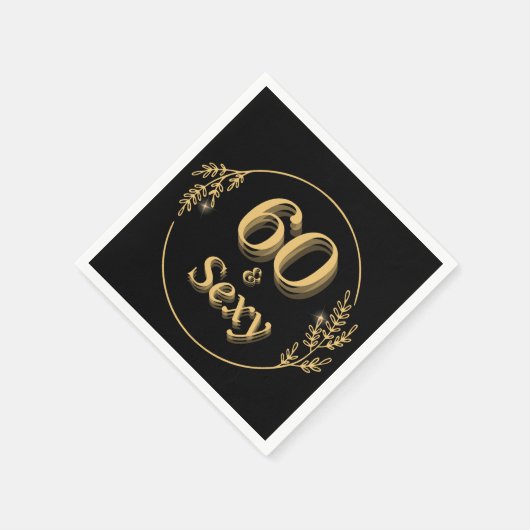 60 und fabelhaft serviette (Ecke)