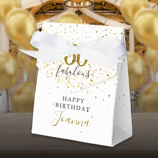 60 und fabelhafte Birthday Gold und Black Elegant Geschenkschachtel