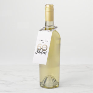 60 und fabelhafte Dankbarkeit moderne Geburtstagsg Flaschenanhänger