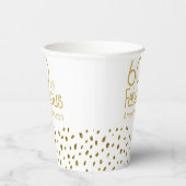 60 und fabelhafte Elegant Gold Glitzer 60. Geburts Pappbecher (Rechts)