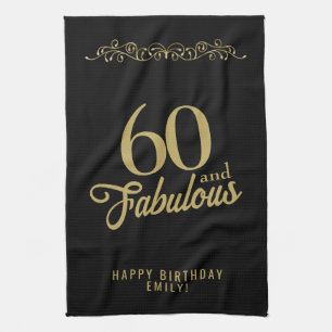60 und fabelhafte Elegant Ornament 60. Geburtstag Geschirrtuch