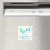 60 und fabelhafte Geburtstagsgeschenke (Aqua) Magnet (In Situ (Geschirrspüler))