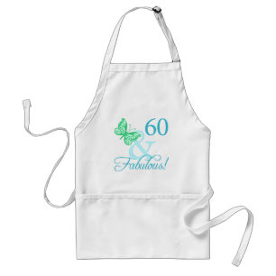 60 und fabelhafte Geburtstagsgeschenke (Aqua) Schürze