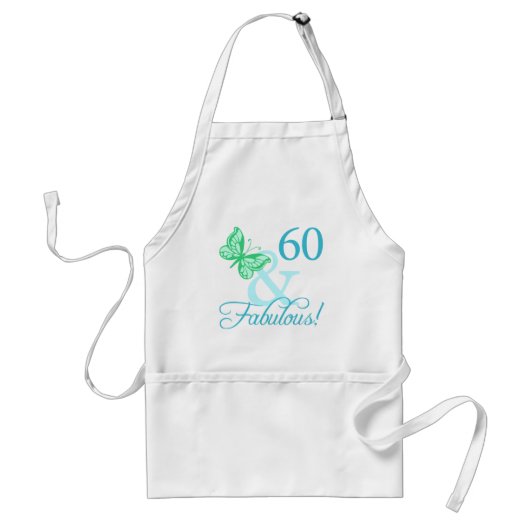 60 und fabelhafte Geburtstagsgeschenke (Aqua) Schürze (Vorne)