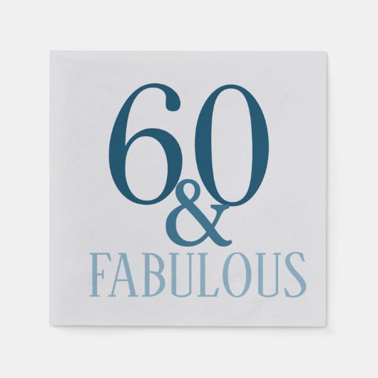 60 und fabelhafte Geburtstagsparty Serviette (Vorderseite)