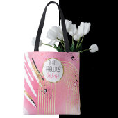 60 und fabelhaftes Abstrakt-rosa-schwarzes Gold Mo Tasche