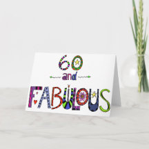 60 und Fabulous 60. Geburtstag