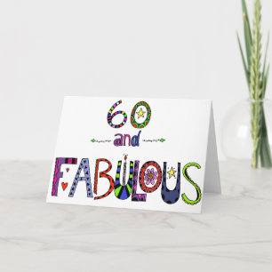 60 und Fabulous 60. Geburtstag Karte