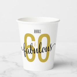 60 und Fabulous 60. Geburtstag Pappbecher