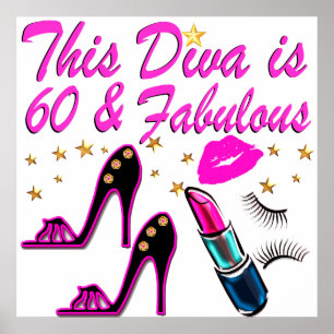 60 UND FABULOUS DIVA POSTER