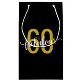 60 und Fabulous Geburtstag Kleine Geschenktüte (Rückseite)