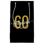 60 und Fabulous Geburtstag Kleine Geschenktüte (Vorderseite)