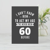 60 und Fabulous / Happy 60. Geburtstag Einladung (Stehend Vorderseite)