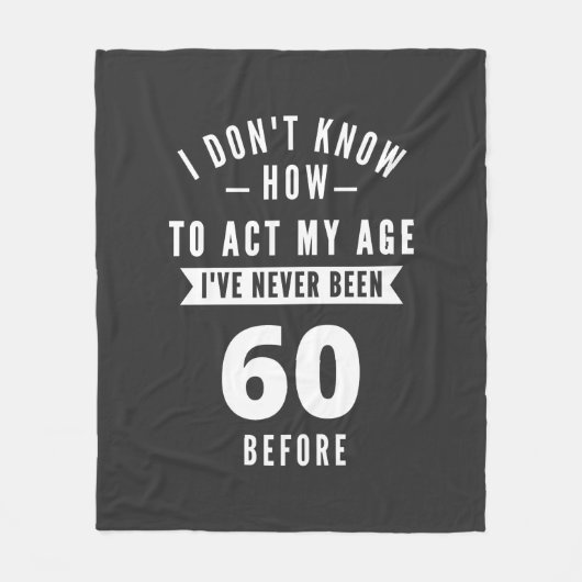 60 und Fabulous / Happy 60. Geburtstag Fleecedecke (Vorderseite)