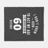 60 und Fabulous / Happy 60. Geburtstag Fleecedecke (Vorderseite (Horizontal))