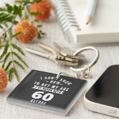 60 und Fabulous / Happy 60. Geburtstag Schlüsselanhänger (Vorderseite rechts)