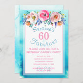 60 und Fabulous Sixtieth Birthday Party Einladung (Vorne/Hinten)