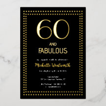 60 und Fantastisch Elegante Sechzigste Geburtstags