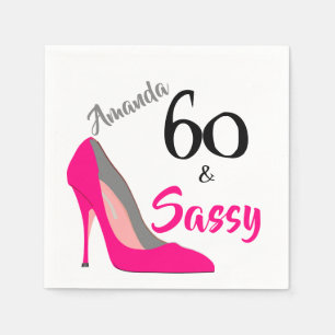 60 und frech 60. Geburtstag Serviette