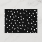 60 und funkelnde Hand, schwarz und weiß gezogen Platzkarte (Rückseite)