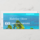 60 und immer noch fabelhafte tropische Einladung z (Rückseite)