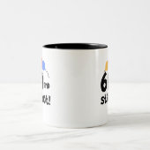 60 und noch heiß zweifarbige tasse (Mittel)