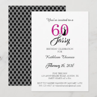 60 und Sassy | 60. Geburtstagsparty Einladung