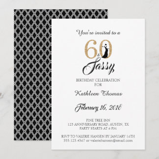 60 und Sassy | 60. Geburtstagsparty Einladung