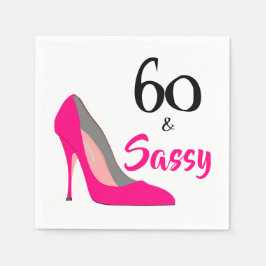60 und Sassy 60. Geburtstagsparty Serviette