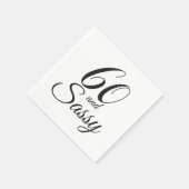 60 und Sassy Birthday Party Serviette (Ecke)