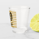 60 und Sassy Gold Imitate Glitzer Stripe Custom Schnapsglas (Rechts)