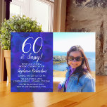 60 und Sassy Royal Blue Foto Birthday Party Einladung<br><div class="desc">60 und Sassy Royal Blue Foto Geburtstagsparty Einladung Personalisieren Sie diese elegante königsblaue Geburtstagsfeier mit dem Namen und dem Foto der Person, die einen ganz besonderen Tag in ihrem Leben feiert. Ein 60. Geburtstag ist ein besonderer Meilenstein zum Feiern. Mark den Anlass, indem Sie ein Party erstellen und Einladungen an...</div>