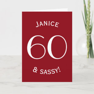 60 und Sassy Simple Style Custom Color A04 Karte