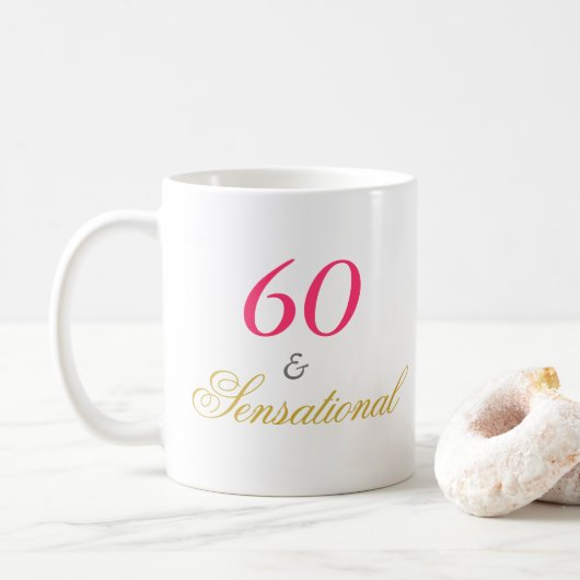 60 und sensationell kaffeetasse (Mit Donut)